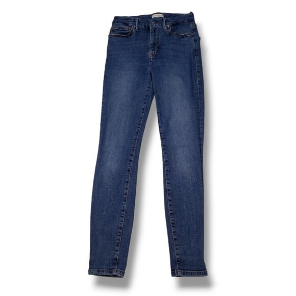 Good American Skinny Jeans Womens 2 Mid Rise Medium Wash - Picture 1 of 6